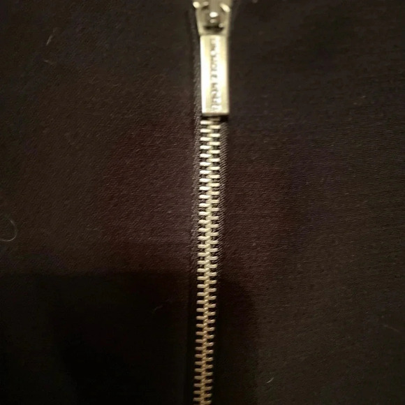 Michael Kors black dress size 0 sleeveless side ruffles feel like satin - Picture 3 of 6